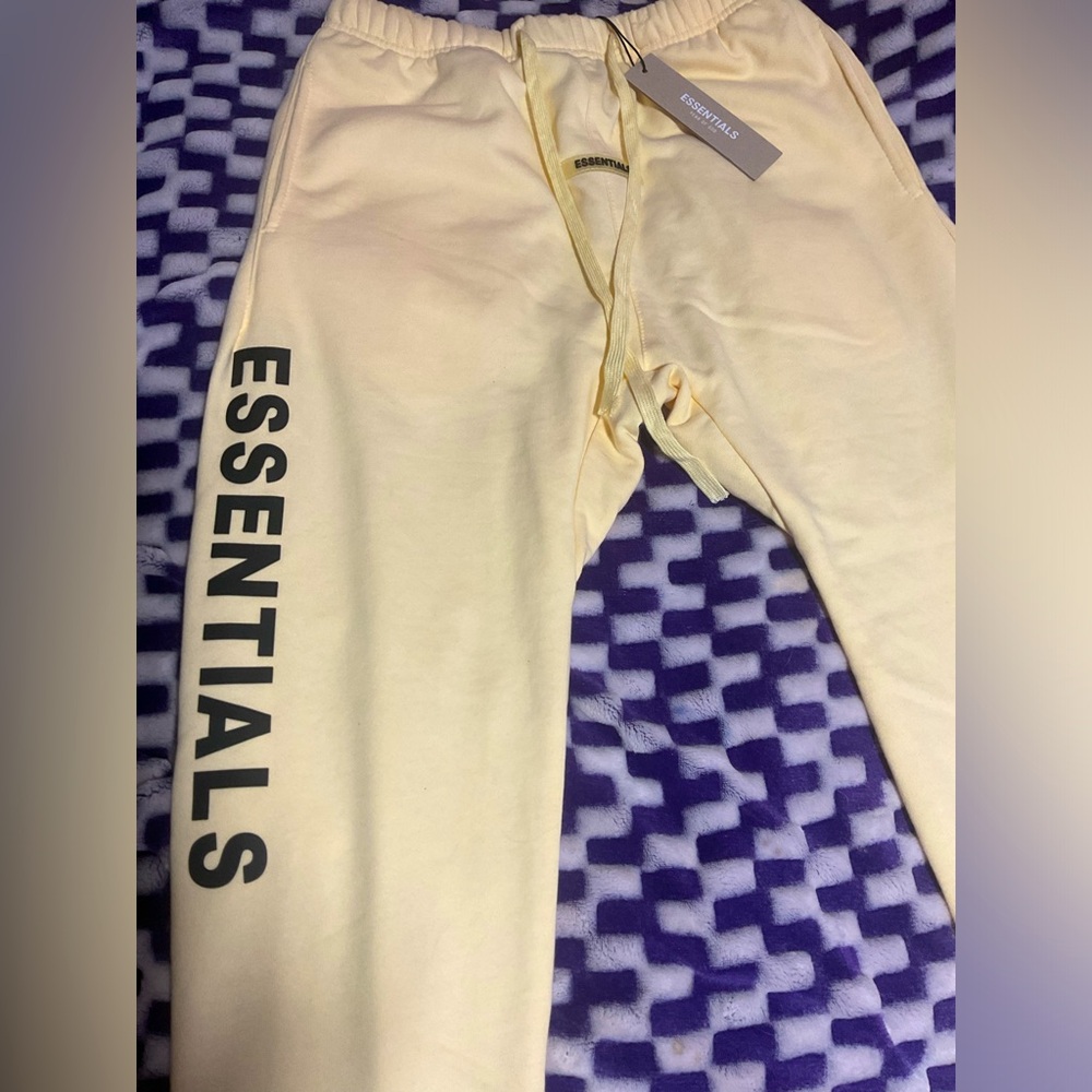 Beige Essentials Sweatpants